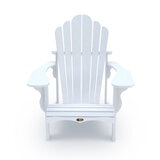 Leisure Line Adirondack Faux Wood Garden Chair in White