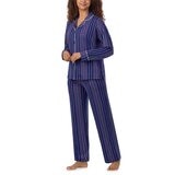 DKNY Women's Notch Collar Pyjama Set in Blue