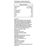 Nutrition and ingredient list on white background
