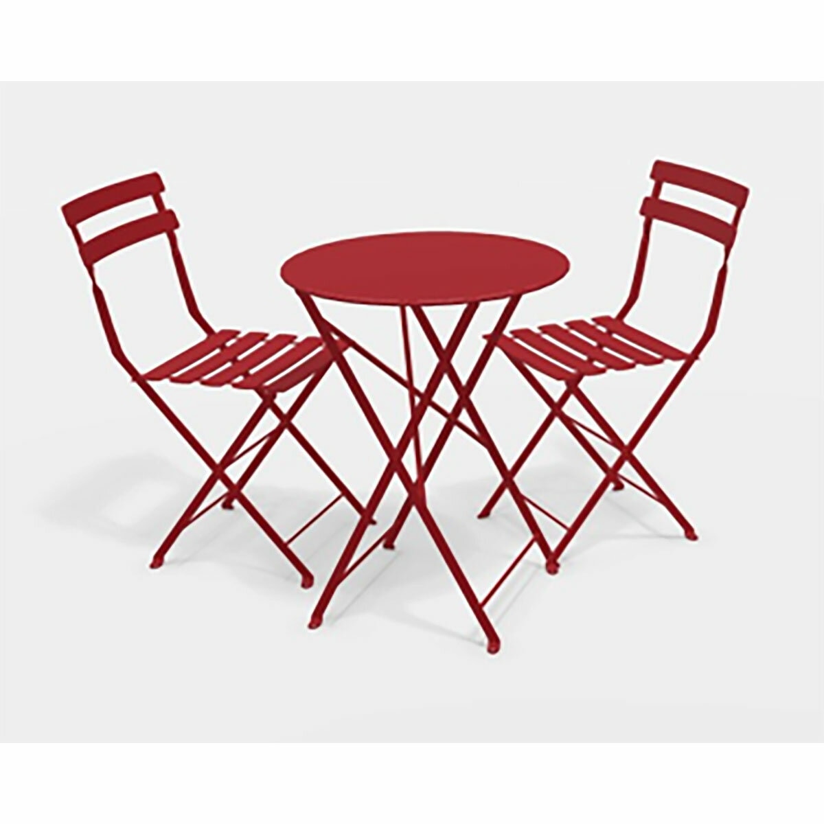 Fermob 3 Piece Bistro Set in Red