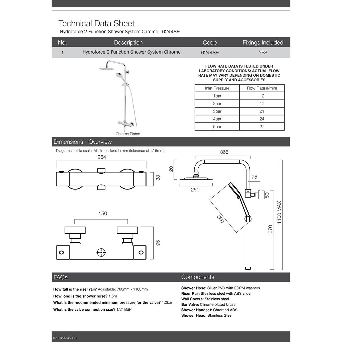 Roper Rhodes Hydroforce Shower System