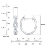 0.30ctw Round Brilliant Cut Diamond Twist Hoop Earrings