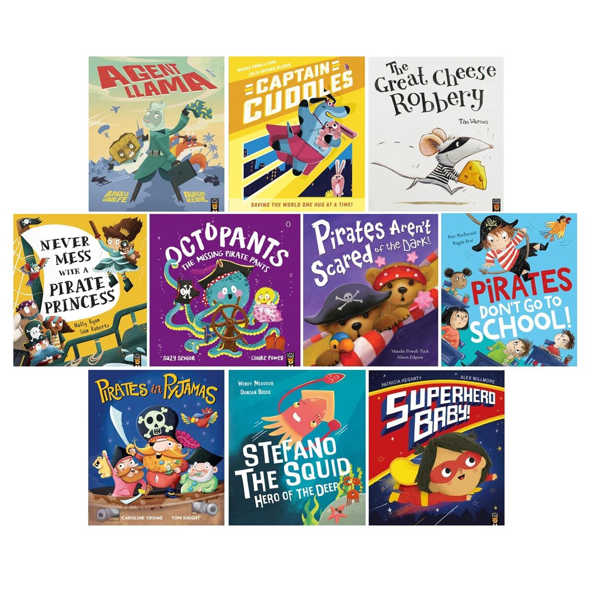 Pirates & Superheroes x10 Book Ziplock