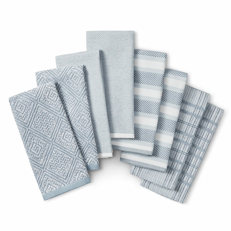 Town & Country Organic Kitchen Towels 8 Pack, in 4 Designs Town & Country Organic Kitchen Towels 8 Pack, in 4 Designs