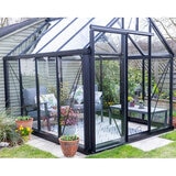 Janssens Liege 7ft 7'' x 10ft 1'' (2.4 x 3.1 m) Aluminium Greenhouse Package