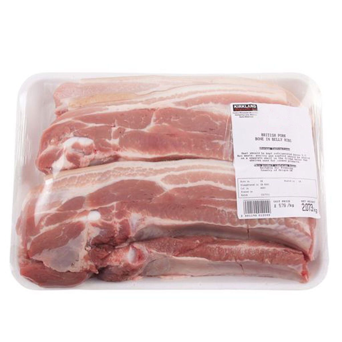 Tray of Kirkland Signaure Pork Belly Ribs