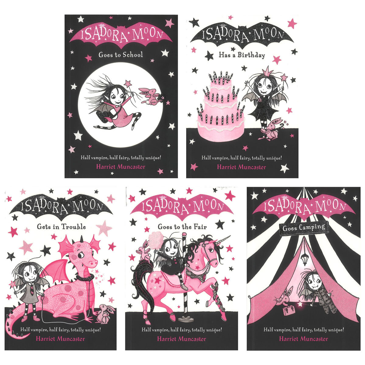 Title covers of 5 books