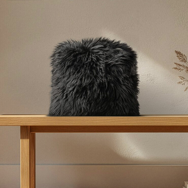 Bowron Long Wool Sheepskin Double Sided Cushion, 35 x 35cm