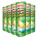 6 rolls of Sour Cream and Onion pringles