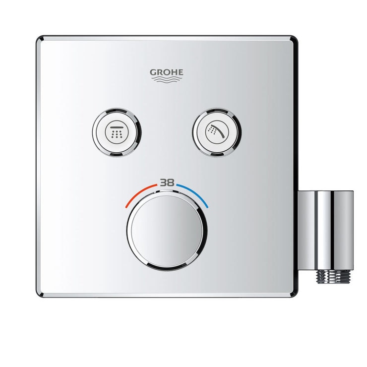 GROHE SmartControl Concealed Square Head Perfect Shower Set in Chrome