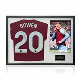 Jarrod Bowen Signed Framed WHU Football Shirt including 1 Photo in White