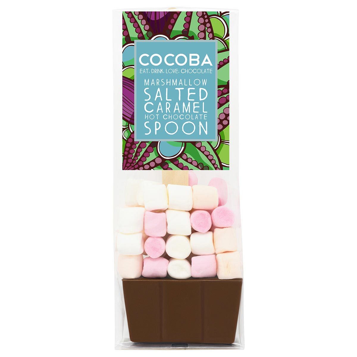 Cocoba Hot Chocolate Spoons with Marshmallows, 10 x 50g in 4 Flavours