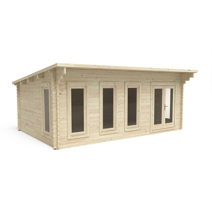 Delivered Forest Garden Harescombe 58mm Log Cabin 19ft 8" x 13ft 1" (6 x 4m) Delivered Forest Garden Harescombe 58mm Log Cabin 19ft 8" x 13ft 1" (6 x 4m)