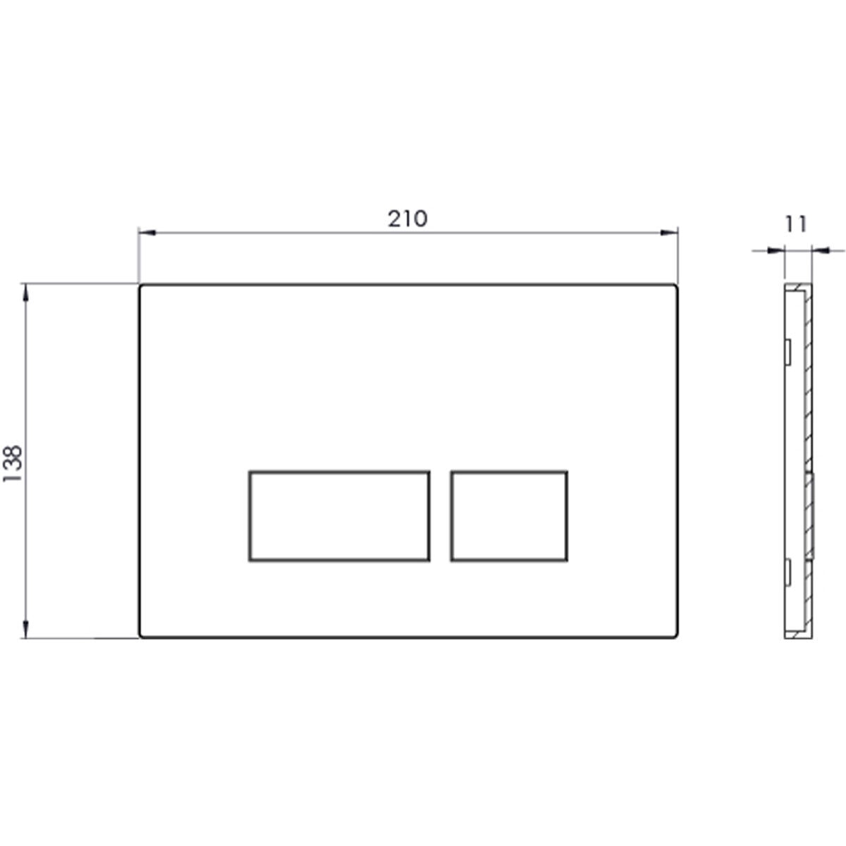 Tavistock Flush Plate Dimensions