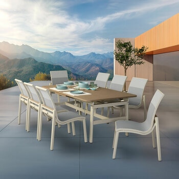 Agio Morien 9 Piece Extendable Dining Set + Cover