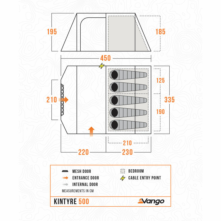 Image of the floorplan of the tent