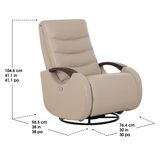 thomasville leather power glider recliner