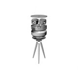 TouchDown Designer Speaker Table with Wireless Charging in French Grey