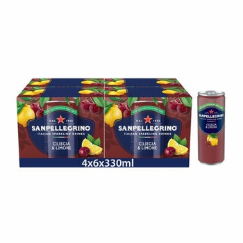San Pellegrino Cherry and Lemon, 4 x 6 x 330ml