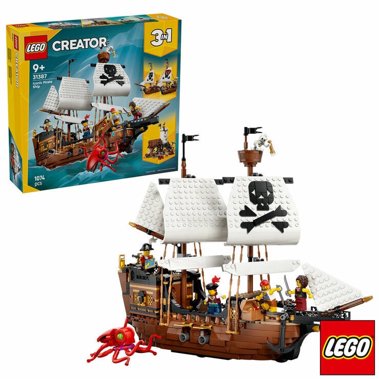 LEGO Creator 3-in-1 Iconic Pirate Ship - Model 31387 (9+ Years) LEGO Creator 3-in-1 Iconic Pirate Ship - Model 31387 (9+ Years)