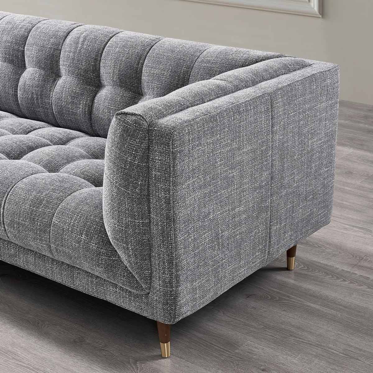 Isla Grey Fabric Large 2 Seater Sofa