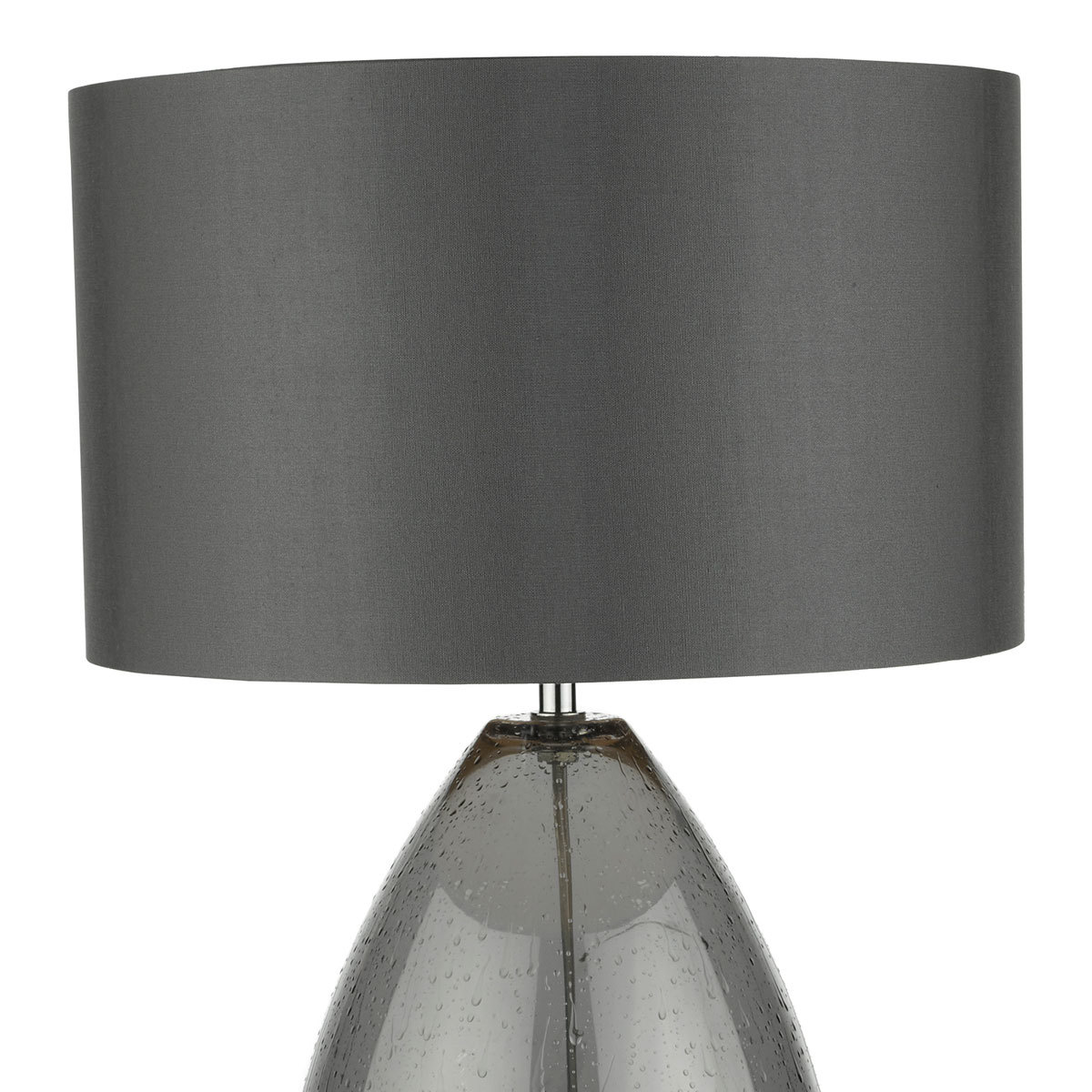 Rain Smoked Glass Table Lamp Costco UK