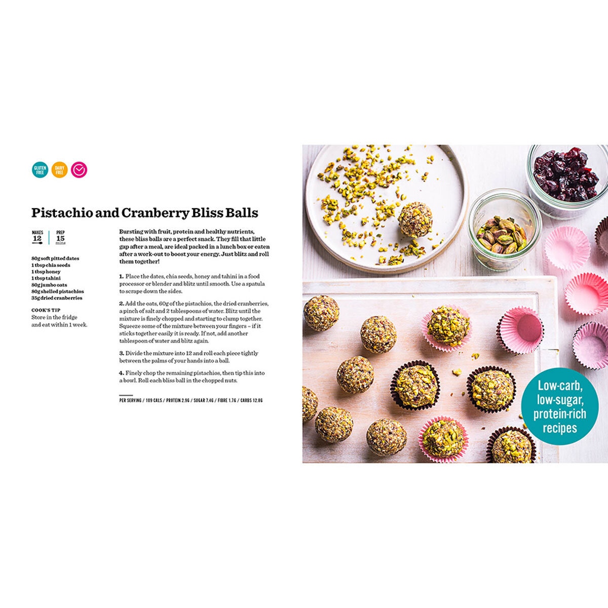 Pistachio and Cranberry Bliss Balls