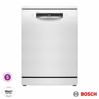 Bosch SMS4EMW06G Series 4 Freestanding 14 Place Setting Dishwasher, B Rated in White