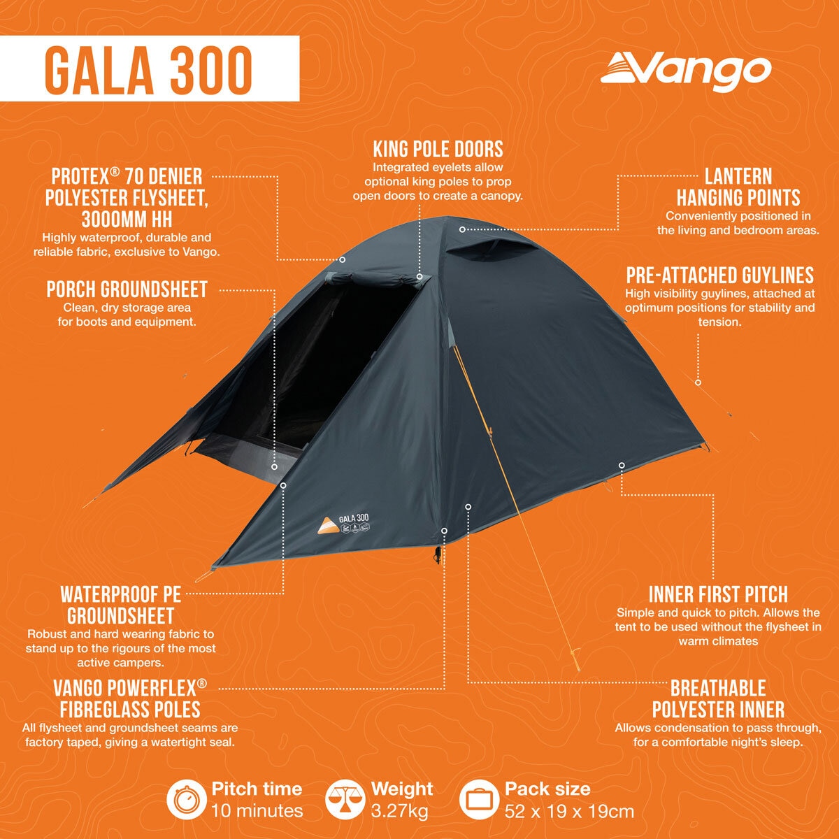 Vango Gala 300 3-Man Dome Tent