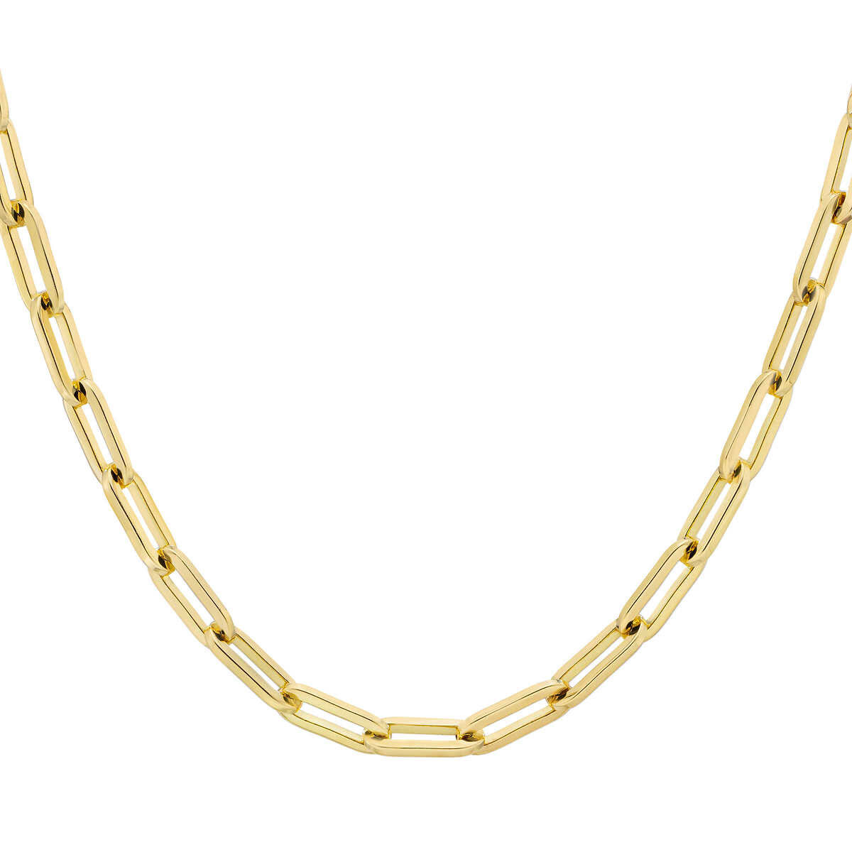 14kt Yellow Gold Paperclip 24" Necklace