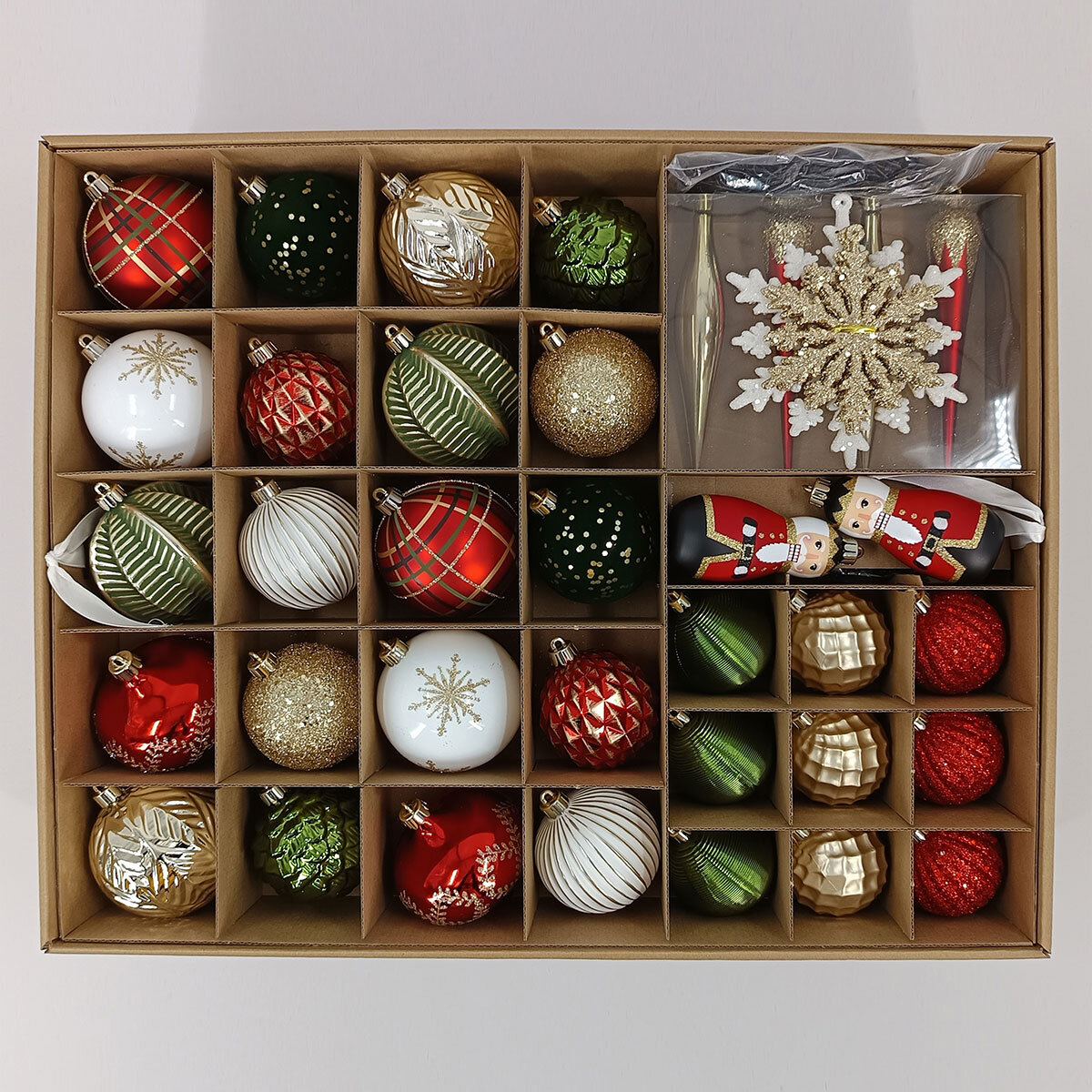 Shatter Resistant Christmas Ornaments - 80 pack
