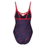 Reebok 1 Piece Swimsuit in Red & Navy