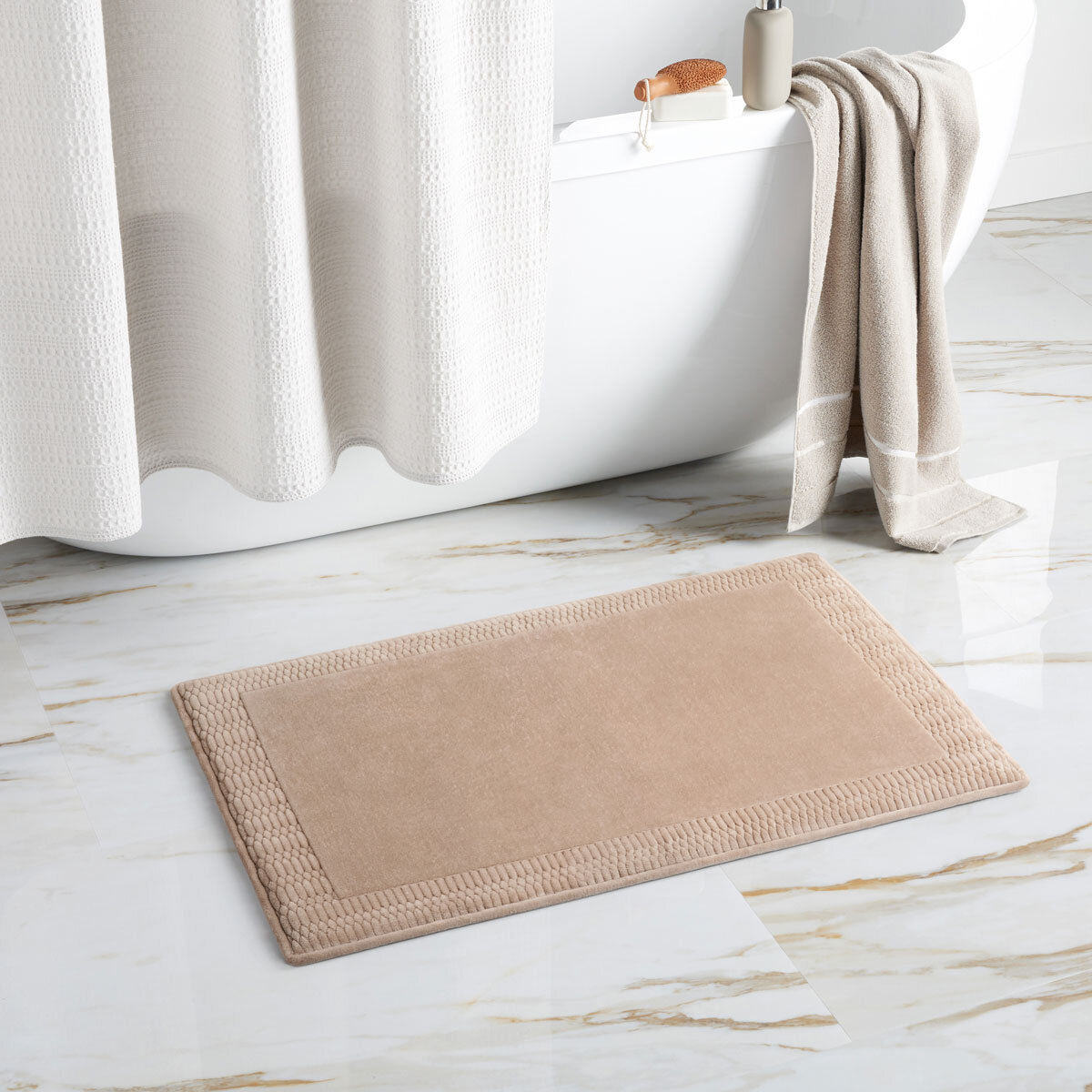Paramount Memory Foam Plush Bath Mat in 3 Colours, 60 x 91 cm