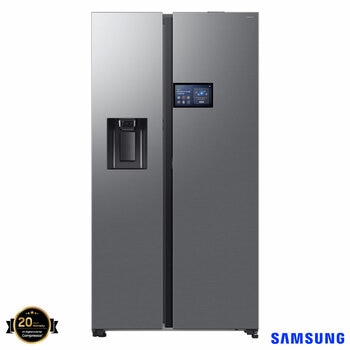 Samsung Series 9, RS90F64EETEU Side by Side Fridge Freezer, E Rated in Silver