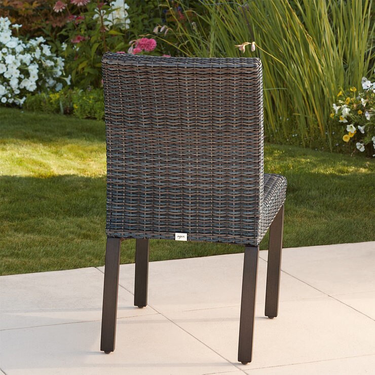 Agio St Louis 7 Piece Woven Dining Set With Storage And Lazy Susan