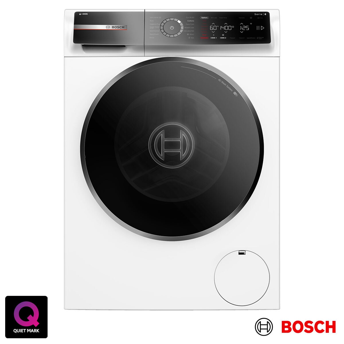 Bosch WGB256A1GB Series 8 10kg Washing Machine, A Rated in White