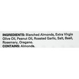 Cut out ingredients list on white background