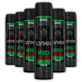 Lynx Deodorant & Bodyspray in 2 Varieties, 6 x 250ml