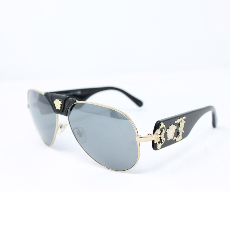 Versace Gold Metal Sunglasses with Grey Lenses, VE2150Q 12526G | Costco UK