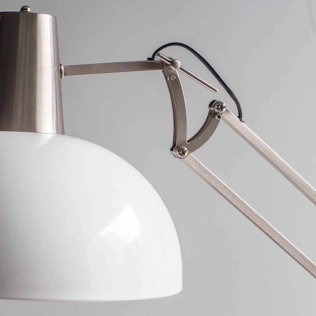 Watson Floor Lamp, White/Nickel Costco UK