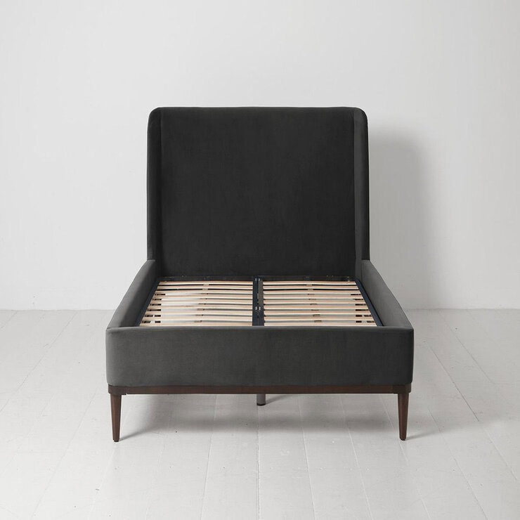 Swyft Bed 02 Charcoal Grey Velvet Bed Frame, Double Swyft Bed 02 Charcoal Grey Velvet Bed Frame, Double