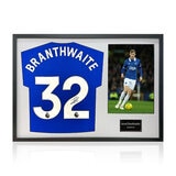 Jarred Brathwaite Signed Framed Everton Football Shirt including 1 Photo, with White Mount