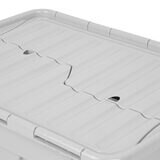 Close up image of box lid on white background