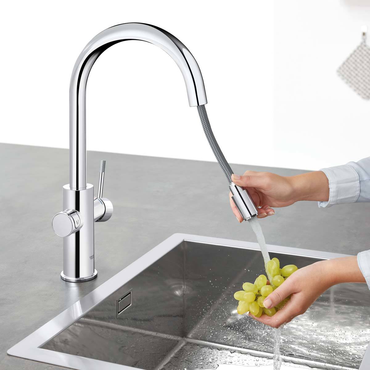 GROHE Blue Home CSpout Filter Tap, Cool & Sparkling Water Kit in