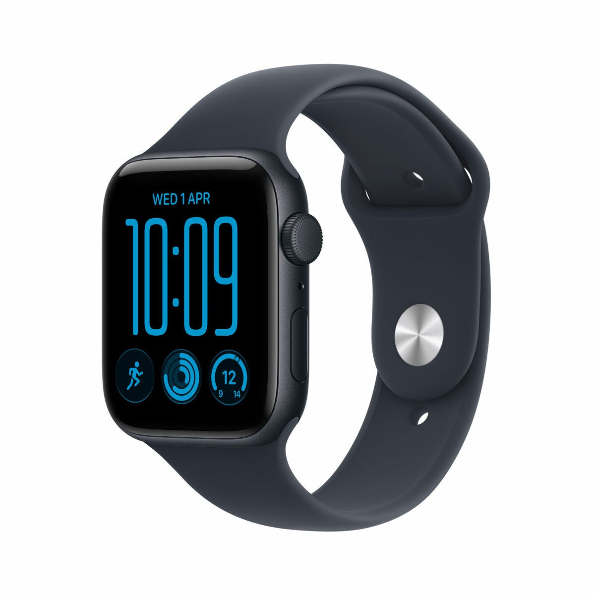 Buy Apple Watch SE 3 GPS, 44mm Midnight Aluminium Case with Navy Blue Spot Band S/M, MJL74MP/A at costco.co.uk