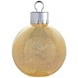 15.7 Inches (1.3ft) Glass Oversized Ornament with 60 LED Lights in Gold