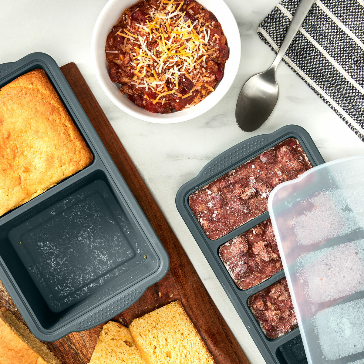 MIU Silicone Freezer Tray, 5 piece set in 2 Colours