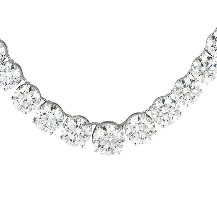 78.19ctw Round Brilliant Cut Diamond Necklace,18ct White Gold Costco UK