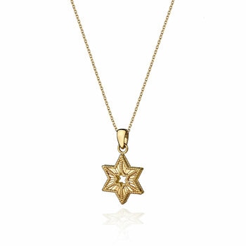14ct Yellow Gold Textured Star of David 14ct Yellow Gold Textured Star of David