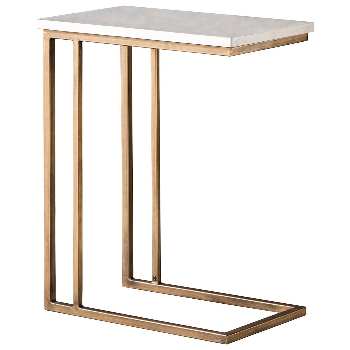 Cleo White Marble Side Table Costco UK